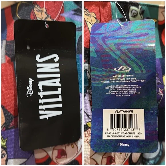 Disney® Villians Colorful Print Cover, Tote Bag. Velcro Closure NWT, uncarried! - Picture 7 of 12